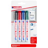 Lot de 4 Marqueurs effaçable à sec E-620 - Pointe Ogive - 4 coloris
