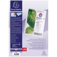 Lot de 4 Sachet de 10 pochettes à soufflet avec rabat latéral PP A4