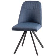 Lot 4 chaises Cris assise tournante pieds métal anthracite - Somcasa