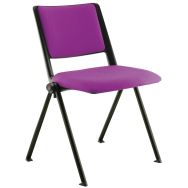 4 chaises Match Piètement noir dossier assise tissu classé M1 - Sokoa