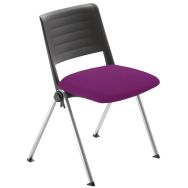 chaises Match piètement dossier polypropylène assise tissu - Sokoa