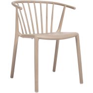 Lot de 4 chaises WOODY ECO polypropylène recyclé - brun terre