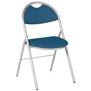 Lot de 4 chaises pliantes Clap Piètement gris alu PVC M1 Urban Pétrole