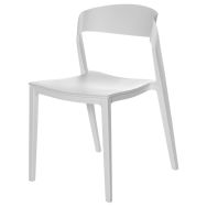 Lot de 4 chaises polypropylène Adelyn Blanc