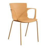 Lot 4 fauteuils ROMA polypropylène/métal - Stamp
