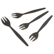 Lot de 4 fourchettes à huîtres en inox 12cm