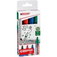 Lot de 4 marqueur effaçable e-363 pour tableau blanc