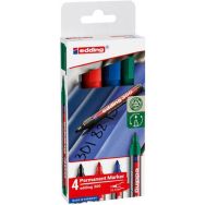 Lot de 4 marqueur permanent e-300 - assortis - Edding