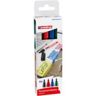 Lot de 4 marqueur permanent e-400 - assortis - Edding