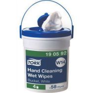 Lot de 4 seaux de lingettes nettoyage mains Tork