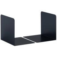 Lot de 4 serre-livres en acier L:13 cmxH:12.3 cm-Noir