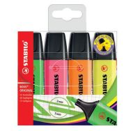 Lot de 4 surligneurs Boss Original jaune, vert, rose ,orange