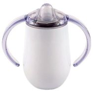 Lot 4 tasses à anses 30 cl inox bec fixe couvercle - Plastorex