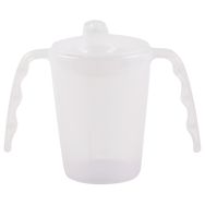 Lot 4 tasses d'alimentation 2 anses polypropylène - Plastorex