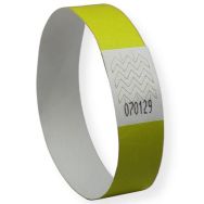 Lot de 500 Bracelets indéchirables en papier Tyvek Jaune Fluo