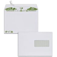 Lot de 500 Enveloppe extra blanche 80g avec fenêtre C5 162x229
