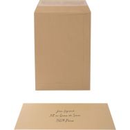 Lot de 500 Pochette 162x229 90g auto adhésive kraft