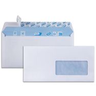 Lot de 50 Enveloppe blanche 80g bande de protection fenêtre DL 110x220