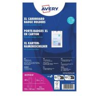 Lot de 50 Porte-badge en carton blanc
