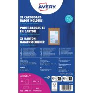 Lot de 50 Porte-badges en carton format A6 avec inserts imprimables