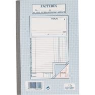 Lot de 5 Bloc-notes quadrillé 5/5 factures A5 100 pages