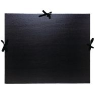 Lot de 5 Carton à dessin kraft noir vernis + ruban 32x45cm a A3 Noir