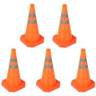 Lot de 5 Cône de balisage nylon rétractable 45cm - Lot de 5