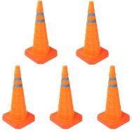 Lot de 5 Cône de balisage nylon rétractable 70cm - Lot de 5