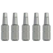 Lot de 5 embouts carré (Robertson) N°3 - 25mm