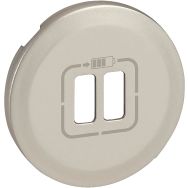 Lot de 5 Enjoliveur Céliane titane pour chargeur USB double