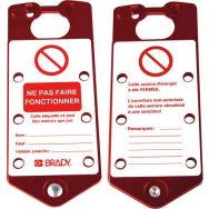 Lot de 5 Mâchoires de consignation de sécurité étiquetées - Brady