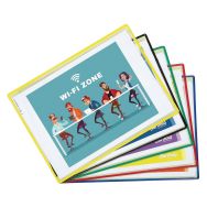 Lot de 5 Pochettes d'affichage adhésive - A4 horizontal - Bleu