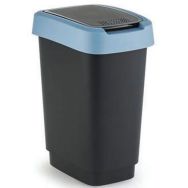 Lot de 5 Poubelle Twist 10L bleu