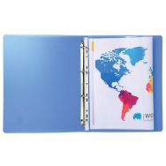 Lot de 5 Sachet 10 pochettes perforées polypropylène lisse a3 pliées