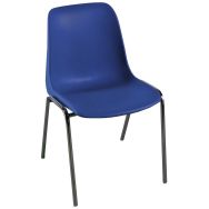 Lot de 5 chaises coque M2 Panama piètement noir accrochables coloris bleu