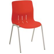 Lot 5 chaises coque Rio piètement coloris gris alu - Manutan Expert