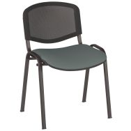 Lot de 5 chaises réunion Bliz pièt.noir assise PVC M1 Urban Cendre