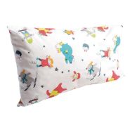 Lot de 5 taies d'oreiller coton imprim&eacute; Ours 40 x 60 cm