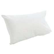 Lot de 5 taies d'oreillers sacs coton uni 40 x 60 cm - coloris blanc