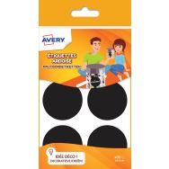 Lot de 600 Étiquette ronde ardoise noire - Ø48 mm