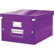 Lot de 6 Boîte de rangement Leitz Click & Store, format medium Violet