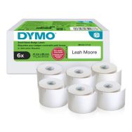 Lot de 6 Étiquette pour badge 41x89 mm pour LabelWriter - 6 rouleaux
