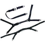 Lot de 6 Jugulaire 2 points en polyester - 20mm