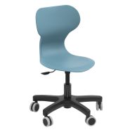 Lot de 6 chaises recyclées réglables Mia MiniLift à roulettes Bleu - Mirplay