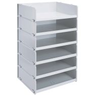 Lot de 6 corbeilles MULTITRI Grises