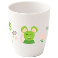 Lot de 6 gobelets 16 cl mélamine blanche - souris verte
