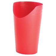 Lot de 6 gobelets à découpe nasale 24 cl polypropylène - rouge