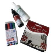 Lot de 6 kits de nettoyage pour tableau blanc mat projection