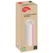 Lot de 8 Adhésif invisible Sign 33 m x 19 mm - SG25214