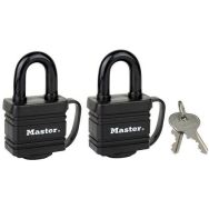 Lot de 8 Cadenas à clé avec protection thermoplastique 7804EURT